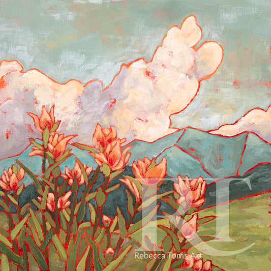 "Indian Paintbrush" Wildflower Series Print