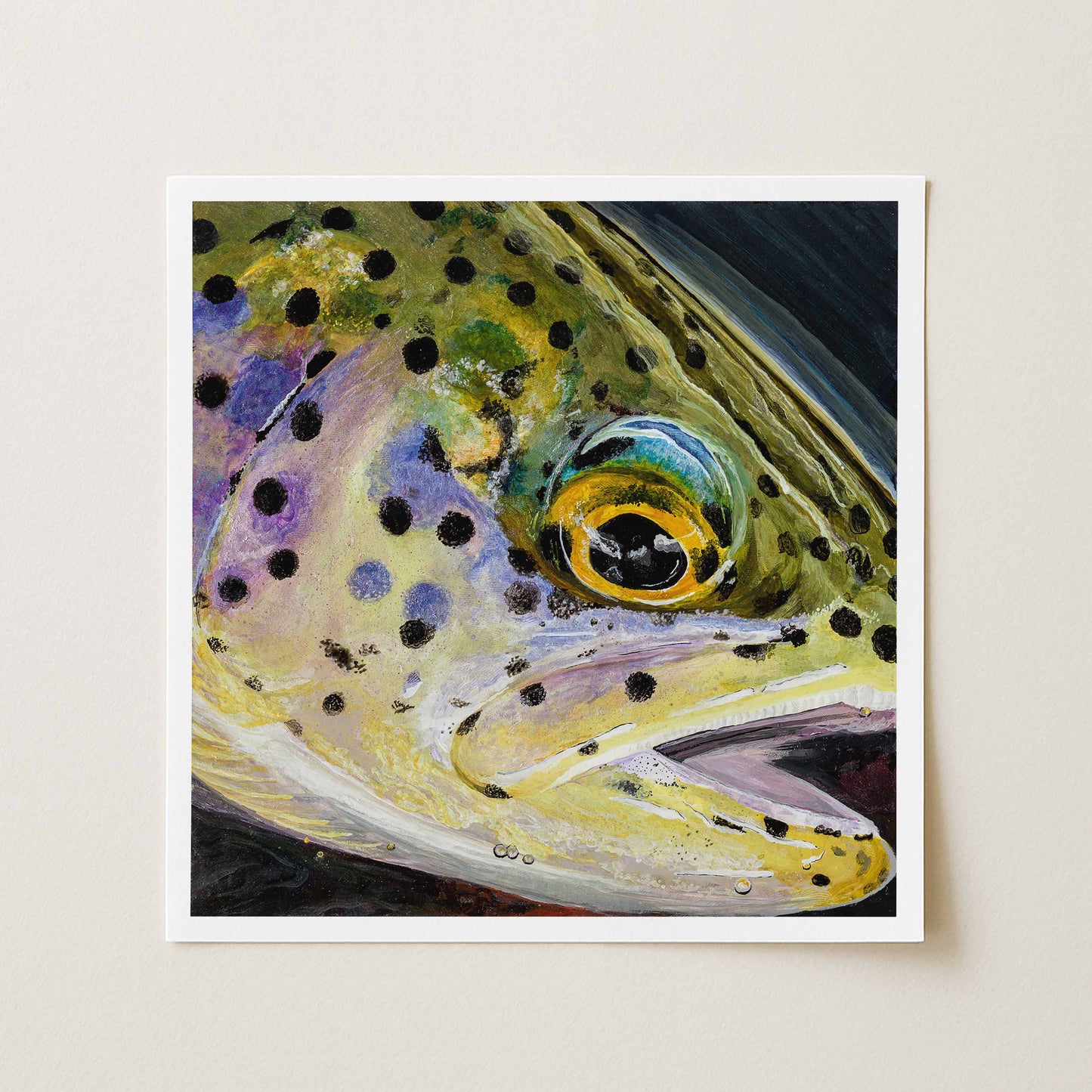 "Rainbow Trout" Metallic Paper Print