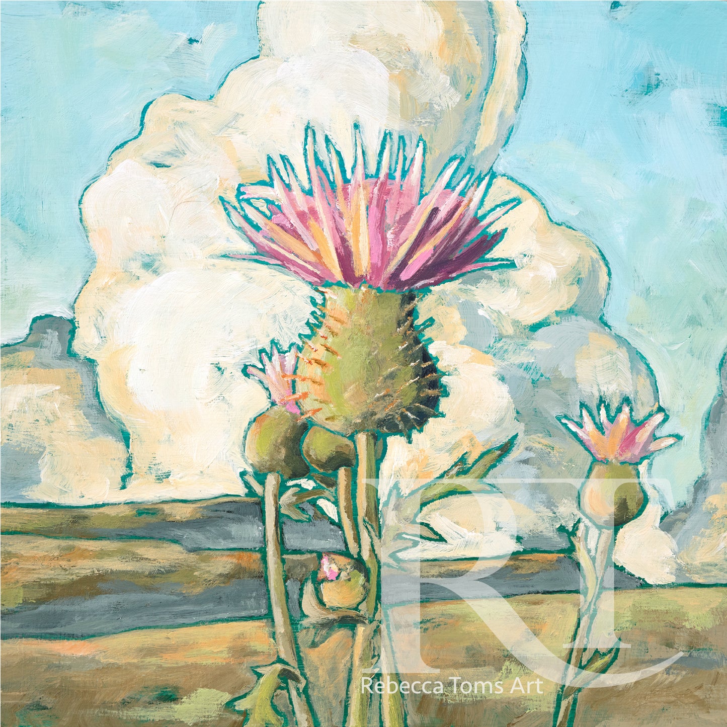 "Thistle" Wildflower Series Print